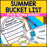 Summer Bucket List Writing Activity with Word Cards, Presc