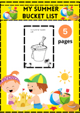 Summer Bucket List Writing template,100th day of school Wr