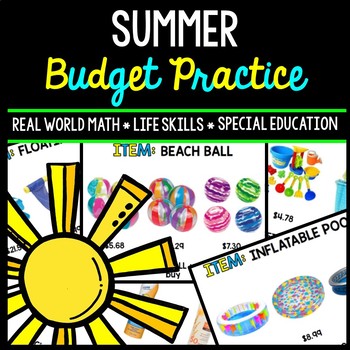 Preview of Summer Budget - Special Education - Shopping - Life Skills - Money - Math