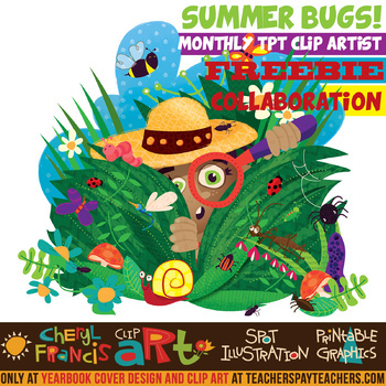 Preview of Summer Bugs Illustration Clip Art