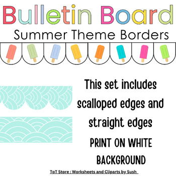 Summer Bulletin Board Borders | Classroom Decor | Bulletin Board Ideas