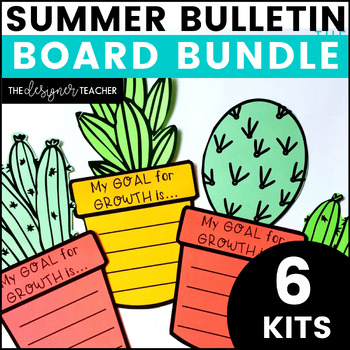 Preview of Summer Bulletin Board Bundle and Door Decor: June, July, August Craftivity