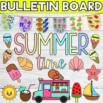 Preview of Summer Bulletin Board End of the Year Kit May Door Classroom Decoration Theme