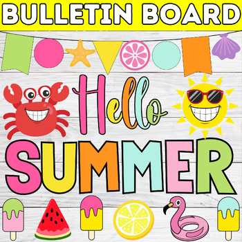 Preview of Summer Bulletin Board Kit May End of the Year Door Classroom Decoration
