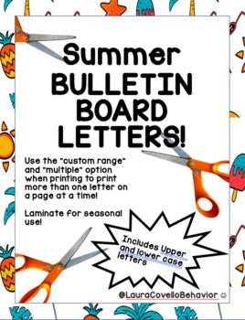 Preview of Summer Bulletin Board Letters