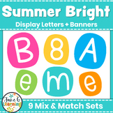 Summer Bulletin Board Letters & Editable Banners | Bright 