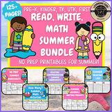 Summer Bundle Activities Worksheets  TK, UTK, PreK, Kinder