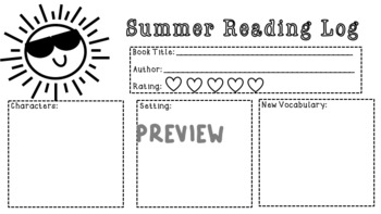 Preview of Summer Bundle! Math Games, Reading Log, Writing Activities, Word Search-Parents!