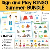 Summer Bingo Game Bundle | Summer Bingo Cards with Four Th