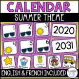 Summer Calendar Numbers and Pieces for June, July, or Augu
