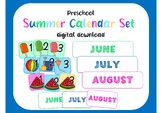 Preview of Summer Calendar Piece Set