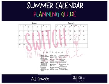 Preview of Summer Calendar Planning Guide