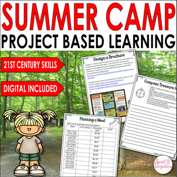 Preview of Summer Camp Activities Project Based Learning Math With Google Slides