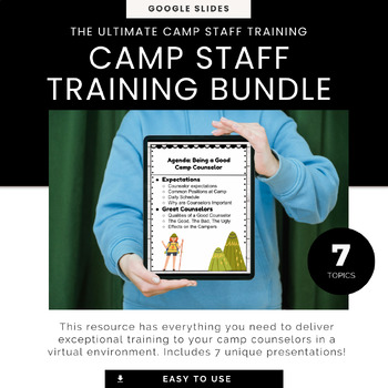 Preview of Summer Camp Counselor Training BUNDLE, EDITABLE, Camp Staff Training, EASY