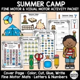 Summer Camp - Fine Motor & Visual Motor - Color, Write, Cut, Glue