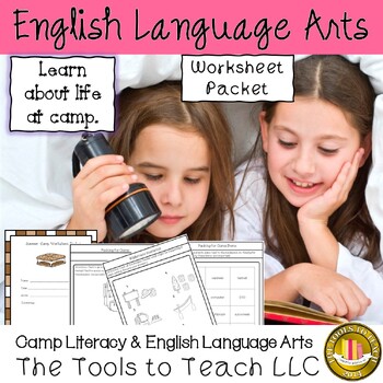 Preview of Summer Camp Literacy Connections English Language Arts Worksheet Packet No Prep