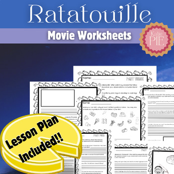 Preview of Summer Camp Movie Day - Ratatouille Worksheets with Lesson Plan 4th/5th Grade