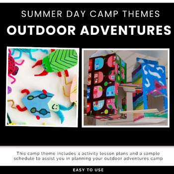 Preview of Summer Camp Outdoor Adventure Theme, Outdoor Bug Activities, Nature Activities