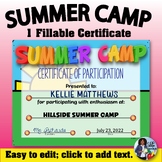 Summer Camp Certificate 3
