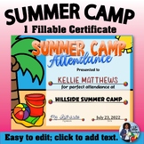 Summer Camp Certificate 4