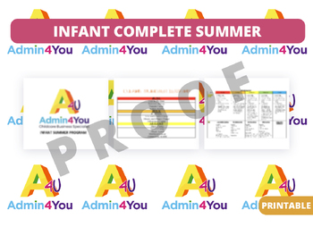 Preview of Summer Camp Plans for Infants (Bundle #1)