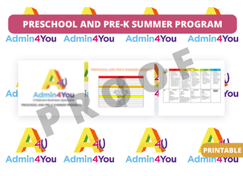 Preview of Summer Camp Plans for Preschool and Pre-K (Bundle 1)