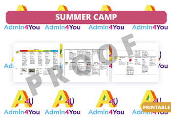 Preview of Summer Camp Plans for School-Age (Bundle 2)