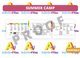 Summer Camp Plans for School-Age (Bundle 2)