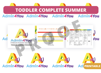 Preview of Summer Camp Plans for Toddlers (Bundle #2)