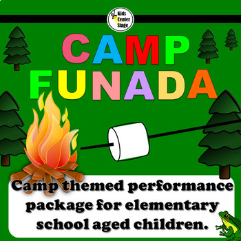 Preview of Summer Camp Themed Musical Performance Script for Elementary Students