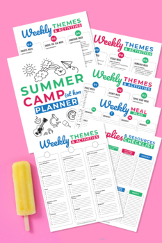 Preview of Summer Camp at Home Planner printable
