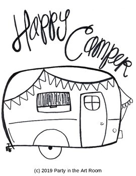Art Lesson: Camper | Sub Plans, Early Finishers, No Prep | TpT