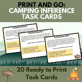 Summer Camping Inference Task Cards, Reading Test Taking S