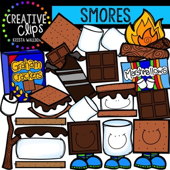 Preview of Summer Camping Smores Clipart {Creative Clips Digital Clipart}