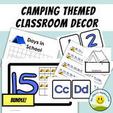 Summer Camping Theme Classroom Decor Bundle Numbers Letter