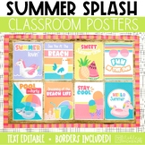 Summer Classroom Posters | Editable End of Year Classroom 