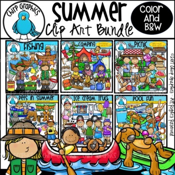 Preview of Summer Clip Art Bundle - Chirp Graphics
