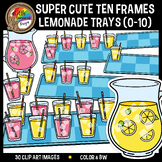 Summer Clipart - Counting Lemonade Cups - Lemonade Tray Te