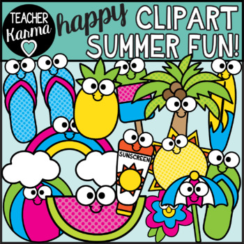 happy summer holidays clip art