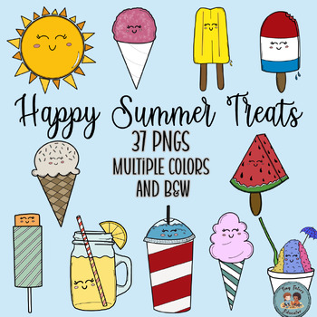 Preview of Summer Clipart, Happy Summer Treats Clipart, Happy Clipart
