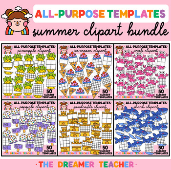 Preview of Summer Clipart Templates Bundle