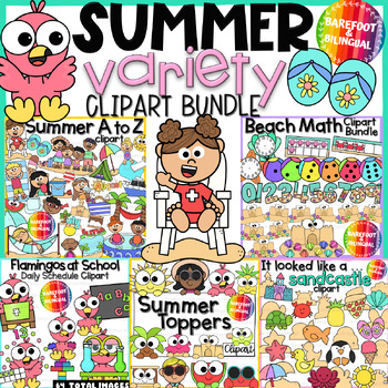 Preview of Summer Clipart Variety Bundle - Beach Clipart & More