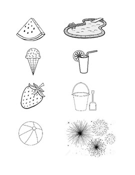 Preview of Summer Clipart Vocabulary