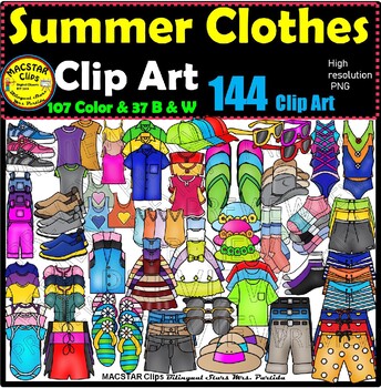 Preview of Summer Clothes Clip Art  ClipArt