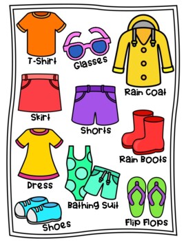 Summer Clothes Vocabulary: Multiple Choice by Teaching's Fun