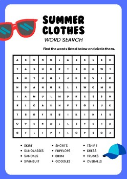 Clothing and Accessories Vocabulary worksheet