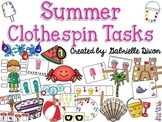 Summer Clothespin Tasks
