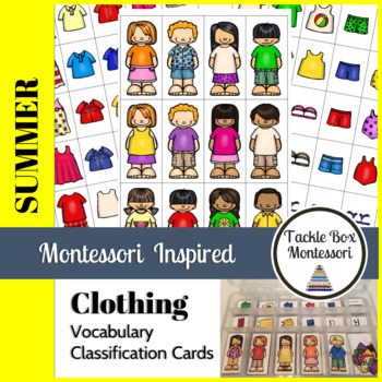 Preview of Summer Clothing | Classification Cards | Montessori Inspired