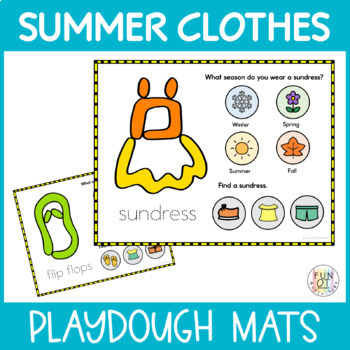 Summer Clothing Playdough Mats Life Skills Dressing Fine Motor