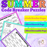 Summer Code Breaker Worksheet Secret Code Puzzle Activitie